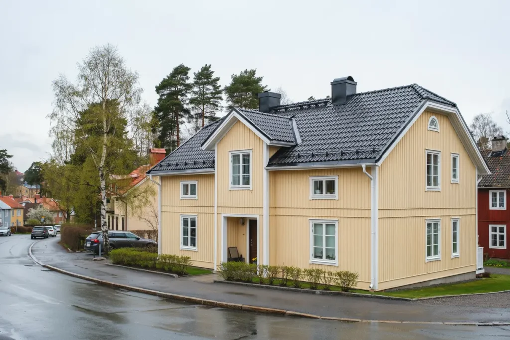takoml ggning med nya betongpannor i h gerstens sen h gersten